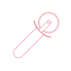 Objects Cooking Utensils Ikea Stam Pizza Cutter Contour Svg Vector, Free Vectors File